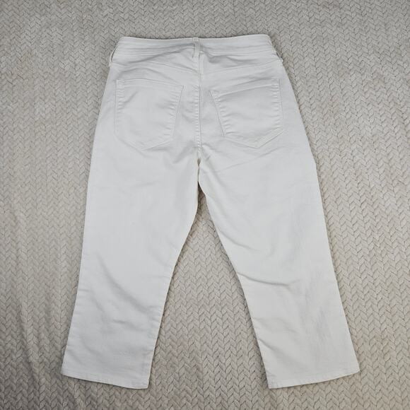 Old Navy Women's Mid-Rise "WOW" White Cropped Jeans Sz 6 Cotton Blend - Picture 5 of 8